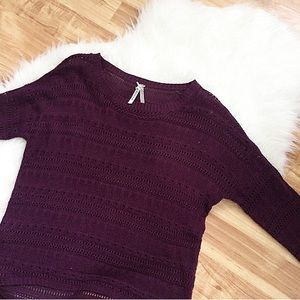 Purple crochet sweater